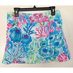 Aryeh Skort Size S Coral Reef Print Colorful Athletic Golf Tennis Pickleball